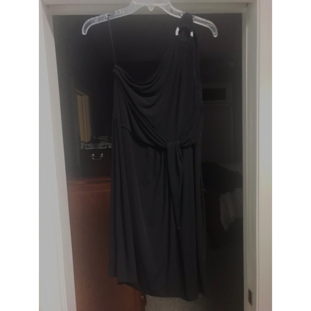 Michael Kors Black One Shoulder Dress. Size 14.